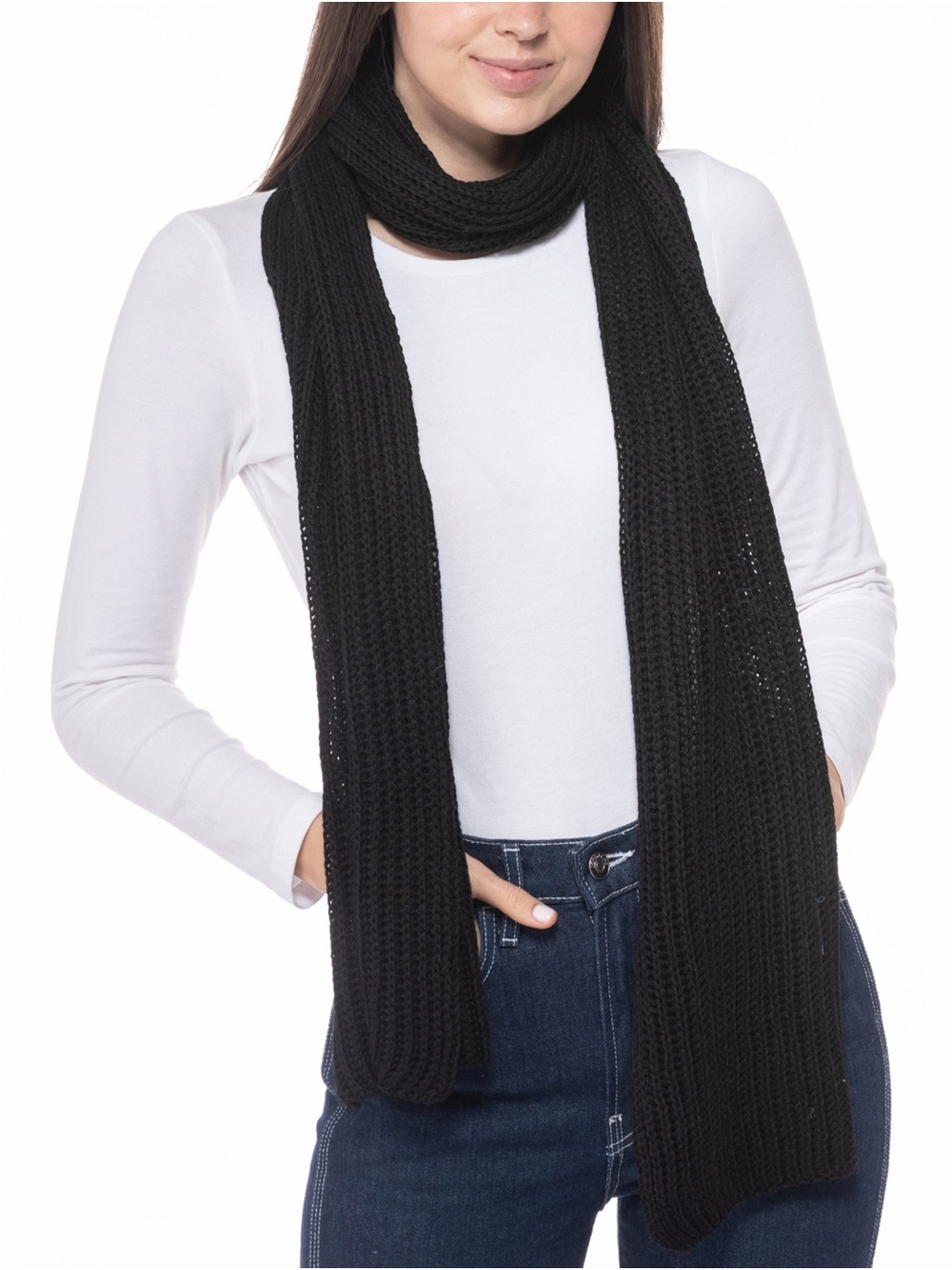 Style & Co. Black Knit Scarf